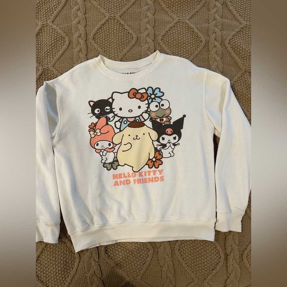 Hello Kitty & Friends Sweatshirt Cream White Size Medium